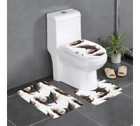 YYHWHJDE The Power of a Tornado Picture Three Piece Set of Bathroom Floor mats, Bathroom Shower mats, Anti Slip Quick Drying