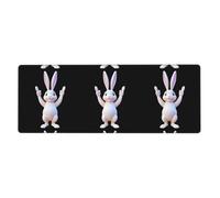 YYHWHJDE The Rabbit Referee Who Cheers Pattern Extra Large Mouse Pad, Computer Office Anti Slip Gaming Keyboard Thickened Version 12x31.5in