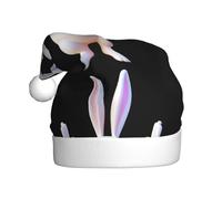 YYHWHJDE The rabbit referee who cheers Prints Christmas Hat for Adult Making It a Fun and Durable Gift for Men and Women