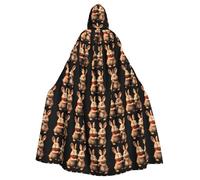 YYHWHJDE The rabbit said hello Prints Halloween Adult Hooded Cloak for Parties and Costumes