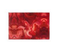 YYHWHJDE The Red Fire is Flowing Prints Placemats Set of 6 12x18in - Elevate Every Meal with Durable & Customizable Table Layers