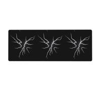 YYHWHJDE The Rhythm Of Heavy Rain Pattern Extra Large Mouse Pad, Computer Office Anti Slip Gaming Keyboard Thickened Version 12x31.5in