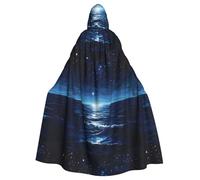 YYHWHJDE The Sea Under The Stars Prints Halloween Adult Hooded Cape Men'S And Women'S Clothing Mantle Role-Playing