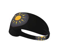 YYHWHJDE The Shining Sun Picture Sports Headband for Women Sweat Proof Bandeau Summer Elastic Band