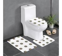 YYHWHJDE The Shining Sun Picture Three Piece Set of Bathroom Floor mats, Bathroom Shower mats, Anti Slip Quick Drying