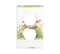 YYHWHJDE The Shy Little Sheep Prints Double Socket Wall Panel Electrical Socket Cover Plate Shatter Decoration Durable 4.5x2.76in