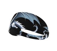 YYHWHJDE The Silver Dragon Slowly Rose up Picture Sports Headband for Women Sweat Proof Bandeau Summer Elastic Band
