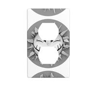 YYHWHJDE The Smile of The end of The World Picture Double Socket Wall Panel Electrical Socket Cover Plate is Shatter Resistant and Durable 4.5x2.76in