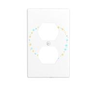 YYHWHJDE The Stars say I Love You Pattern Double Socket Wall Panel Decorative is Durable and Suitable for Socket Light Switch Accessories 4.5x2.76in