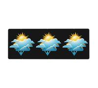 YYHWHJDE The Sun Hanging In The Blue Sky Pattern Extra Large Mouse Pad, Computer Office Anti Slip Gaming Keyboard Thickened Version 12x31.5in