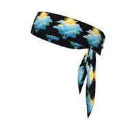 YYHWHJDE The sun hanging in the blue sky Prints Sports Double-Sided Headscarf Quick Drying, Moisture Wicking for Women, Girls, and Men
