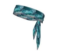 YYHWHJDE The surging tide Pattern Sports headscarf, sweat absorbing and breathable, motion headband, double-sided kerchief