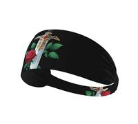 YYHWHJDE The Sword and The Rose Picture Sports Headband for Women Sweat Proof Bandeau Summer Elastic Band