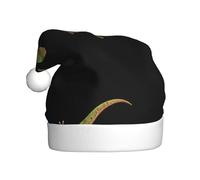 YYHWHJDE The terrifying gecko Prints Christmas Hat for Adult Making It a Fun and Durable Gift for Men and Women