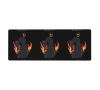 YYHWHJDE The Terrifying Shadow In The Flames Pattern Extra Large Mouse Pad, Computer Office Anti Slip Gaming Keyboard Thickened Version 12x31.5in