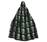 YYHWHJDE The terrifying Skull Island Prints Halloween Adult Hooded Cloak for Parties and Costumes