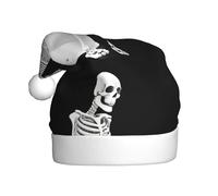 YYHWHJDE The Thinker on the Toilet Printing Christmas Hat Durable for Adult for Halloween, Christmas, New Year