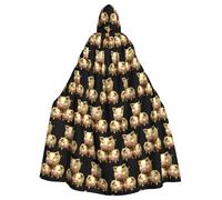 YYHWHJDE The Three Little Pigs Pattern Halloween Adult Hooded Cloak for various party and carnival settings