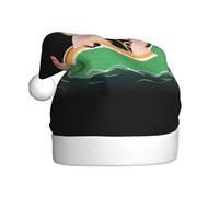 YYHWHJDE The three little pigs rowing a boat Prints Christmas Hat for Adult Making It a Fun and Durable Gift for Men and Women