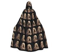 YYHWHJDE The Tomb of Horror Prints Halloween Adult Hooded Cloak for Parties and Costumes
