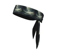 YYHWHJDE The turbulent sea surface Pattern Sports Double-Sided Headscarf Quick Drying, Moisture Wicking for Women, Girls, and Men