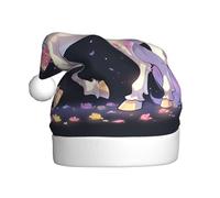 YYHWHJDE The unicorn stepping on the flower Prints Christmas Hat for Adult Making It a Fun and Durable Gift for Men and Women