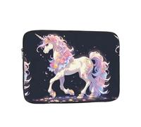 YYHWHJDE The Unicorn Stepping on The Flower Prints Protective Shockproof Portable Laptop Sleeve Case 12 inch for Men and Women Business Travel, and Office Daily Use