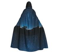 YYHWHJDE The Vast Starry Sky Picture Halloween Adult Hooded Cape Cloak No Zipper, Comfortable For Costume Parties
