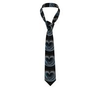 YYHWHJDE The waves roll up love Pattern Men's tie classic style suit cravat suitable for holidays and work