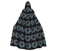 YYHWHJDE The waves roll up love Prints Halloween Adult Hooded Cloak for Parties and Costumes