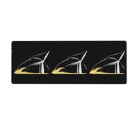 YYHWHJDE The Wind Blows The Windmill Pattern Extra Large Mouse Pad, Computer Office Anti Slip Gaming Keyboard Thickened Version 12x31.5in