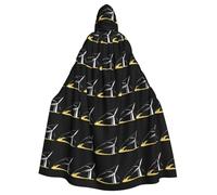 YYHWHJDE The wind blows the windmill Prints Halloween Adult Hooded Cloak for Parties and Costumes