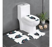 YYHWHJDE The Wolf with Bared Fangs and Claws Picture Three Piece Set of Bathroom Floor mats, Bathroom Shower mats, Anti Slip Quick Drying