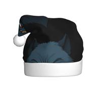 YYHWHJDE The wolf with bared fangs and claws Prints Christmas Hat for Adult Making It a Fun and Durable Gift for Men and Women