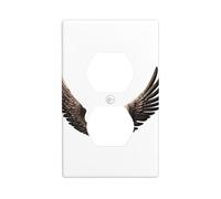 YYHWHJDE The Wreckage of The Eagle Picture Double Socket Wall Panel Electrical Socket Cover Plate is Shatter Resistant and Durable 4.5x2.76in
