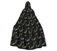 YYHWHJDE thorn butterfly Pattern Halloween Adult Hooded Cloak for various party and carnival settings