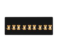 YYHWHJDE Three Cute Little Tigers Pattern Extra Large Mouse Pad, Computer Office Anti Slip Gaming Keyboard Thickened Version 12x31.5in