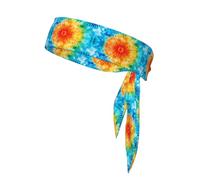 YYHWHJDE tie dye Pattern Sports headscarf, sweat absorbing and breathable, motion headband, double-sided kerchief