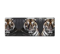 YYHWHJDE Tiger at rest Extra Large Rubber Desk Mat 12x31.5in