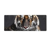 YYHWHJDE Tiger At Rest Pattern Extra Large Mouse Pad, Computer Office Anti Slip Gaming Keyboard Thickened Version 12x31.5in