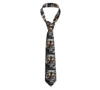 YYHWHJDE Tiger at rest Pattern Men's tie classic style suit cravat suitable for holidays and work