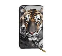 YYHWHJDE Tiger at Rest Picture Quality Leather Long Clutch Wallet Designed for Fashion Girls and Women Stylish 7.48 x 4.13 in