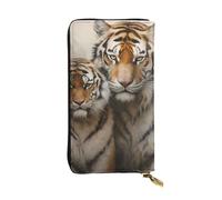 YYHWHJDE Tiger Couple Printing Quality Leather Long Clutch Wallet Designed for Fashion Girls and Women Stylish 7.48 x 4.13 in