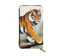 YYHWHJDE Tiger Printing Quality Leather Long Clutch Wallet Designed for Fashion Girls and Women Stylish 7.48 x 4.13 in