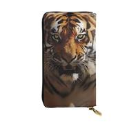 YYHWHJDE Tiger Running Picture Quality Leather Long Clutch Wallet Designed for Fashion Girls and Women Stylish 7.48 x 4.13 in