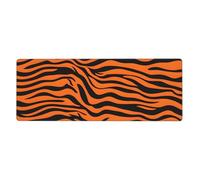 YYHWHJDE Tiger Stripes Orange Pattern Picture Extra Large Mouse Pad, Computer Office Anti Slip Gaming Keyboard Thickened Version 12x31.5in