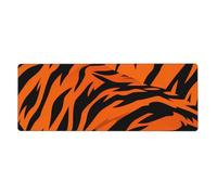 YYHWHJDE Tiger Stripes Orange Picture Extra Large Mouse Pad, Computer Office Anti Slip Gaming Keyboard Thickened Version 12x31.5in