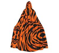 YYHWHJDE tiger stripes orange Picture Halloween Adult Hooded Cloak for Role-Playing, Costumes, and Theme Parties