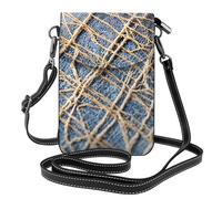 YYHWHJDE Tiny Threads Picture Ladies' mobile phone with leather foreskin, crossbody flip cover, small adjustable shoulder strap