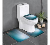 YYHWHJDE Tornado Picture Three Piece Set of Bathroom Floor mats, Bathroom Shower mats, Anti Slip Quick Drying
